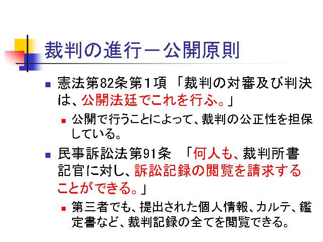 裁判の進行−公開原則